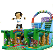 jungle inflatable slide monkey
